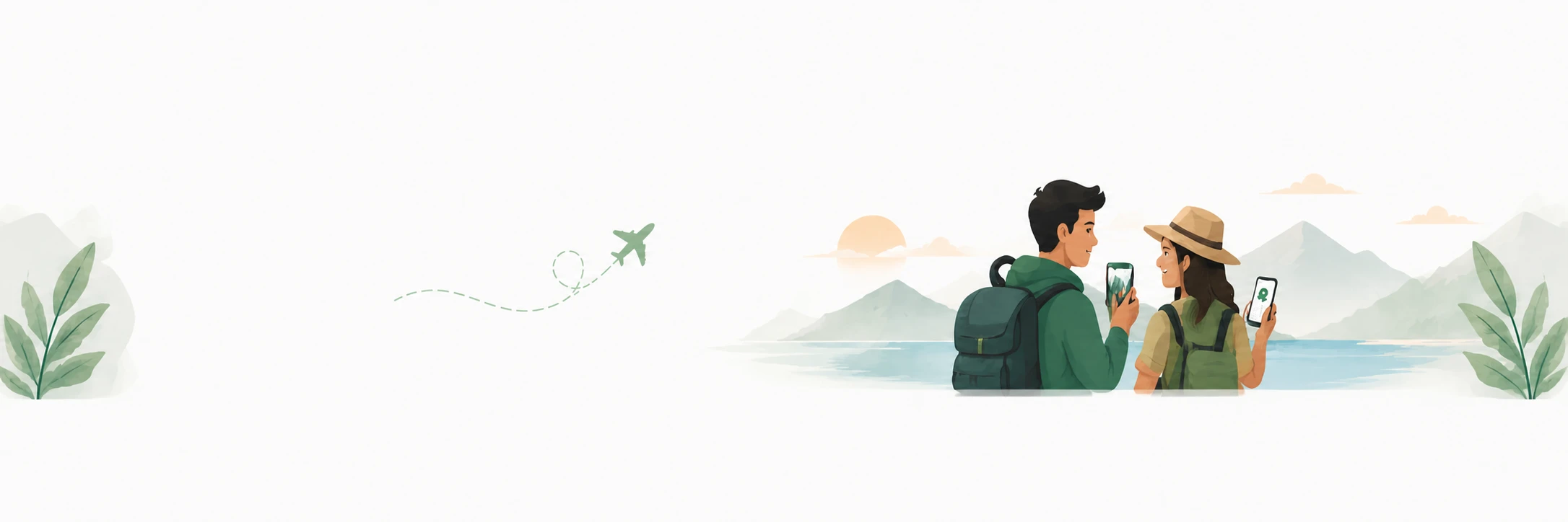 Travelers enjoying their trip